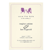 Adirondack Chairs Wedding Save the Date Invites