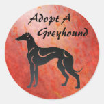 Adopt a Greyhound Round Sticker