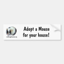 Adopt a Mouse for your house! Bumper Stickers