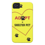 Adopt a Shelter Pet iPhone 4 Case-Mate Case