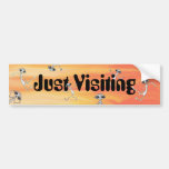 Adorable Aliens are Just Visiting Bumper Sticker
