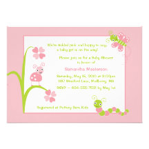 Adorable Baby Bugs Baby Shower Invitation
