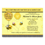 Adorable BEE Gender Reveal Baby Shower Invitation invitations