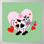 Adorable Cow Hearts Print