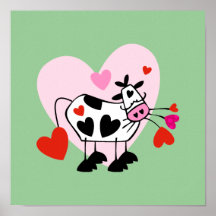 Adorable Cow Hearts Print