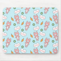 Adorable Kawaii Bunny Pattern Mousepad