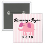 Adorable Republican Elephant, Romney/Ryan Buttons