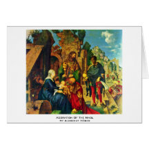 Adoration Of The Magi,  By Albrecht Dürer Card
