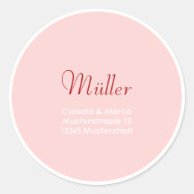Adressaufkleber für die Hochzeitspapeterie