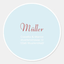 Adressaufkleber für die Hochzeitspapeterie