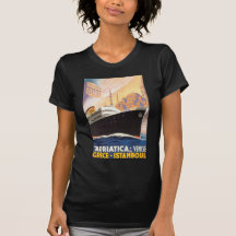 Adriatica Lines - Vintage Travel Poster Tshirt