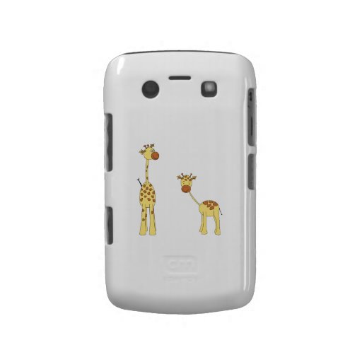 Adult and Baby Giraffe. Cartoon Blackberry Bold Cases