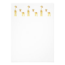 Adult and Baby Giraffe. Cartoon Custom Invitations