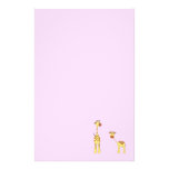 Adult and Baby Giraffe. Cartoon Personalised Stationery