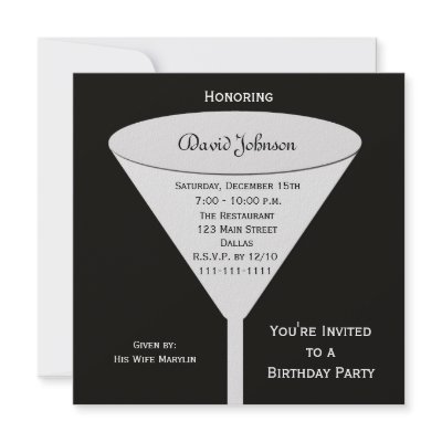 Adult Home Parties on Adult Birthday Party Invites A Toast On Black By Henishouseofpaper