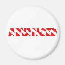 Advanced Diver Text Design Shirt Refrigerator Magnet