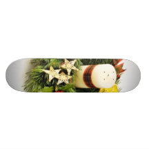 Advent Wreath On White Background Skate Boards