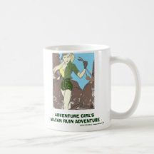 ADVENTURE GIRL'S MAYAN RUIN ADVENTURE COMIC COFFEE MUGS