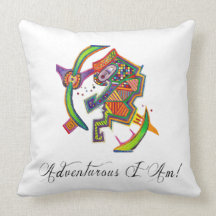 Adventurous I Am! Throw Pillows