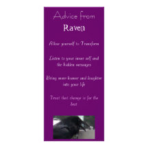 Advice from a Raven Spirit bookmark Rack Card Design