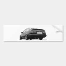 AE86 Black & White Bumper Sticker