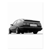 AE86 Black & White Post Cards