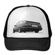 AE86 Black & White Trucker Hat