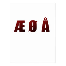 Æ Ø Å POSTCARD