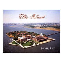 Aerial view of Ellis Island, NJ & NY Postcards