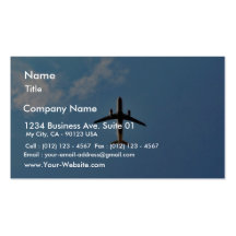Aeroplane On Sky Business Card