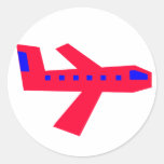 Aeroplane Round Sticker