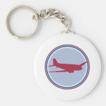 aeroplane silhouette keychain