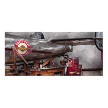 Aeroplane - The repair hanger Customized Rack Card