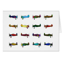 aeroplanes greeting cards