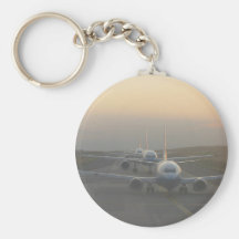 Aeroplanes on a Runway Key Chain