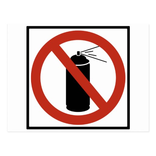 Aerosol Spray Prohibition Highway Sign Postcard