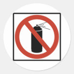 Aerosol Spray Prohibition Highway Sign Round Sticker