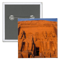 AF, Egypt, Abu Simbel. Facade at sunset, Great Button