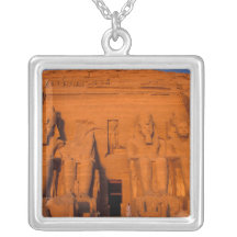 AF, Egypt, Abu Simbel. Facade at sunset, Great Pendant