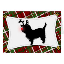 Affenpinscher Reindeer Christmas Card