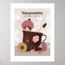 Affiche tasse de thé