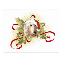 Afghan Hound Christmas Postcards