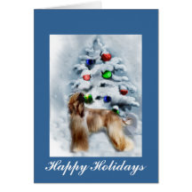 Afghan Hound Personalised Christmas Cards