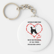 Afghan Hounds Must Be loved Keychain