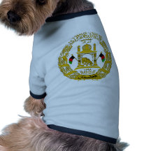 Afghanistan Coat Of Arms Doggie Tee Shirt