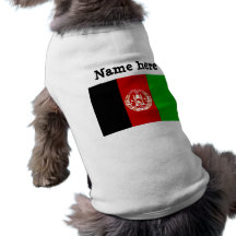 Afghanistan Flag Pet Tee Shirt