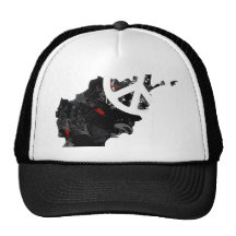 Afghanistan Trendy Peace Sign with Afghan map Trucker Hat