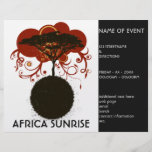Africa sunrise customisable flyers