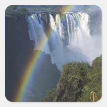 Africa, Zimbabwe, Victoria Falls Square Sticker