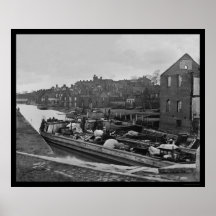 African American Barges in Richmond, VA 1865 Posters